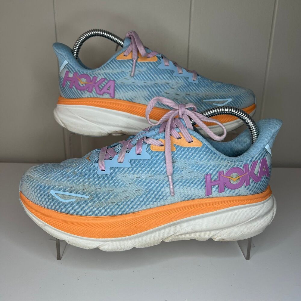 HOKA Clifton 9 Airy Blue Sneakers | 1127896-ABIW | Women's 7 B